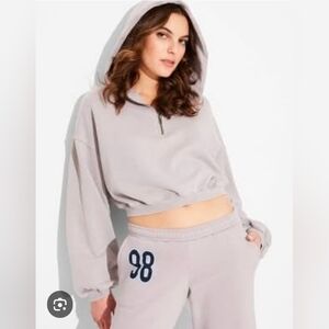 Wild Fable Women's Quarter Zip Hoodie Sweatshirt Oversized